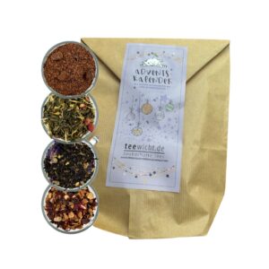 DIY Adventskalender, 24 Kleinigkeiten rund um Tee und Schoki (insg. ca. 350g)