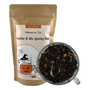 Bild des Schwarztees Cookie & the sppokie Milk von Teewicht mit Gewürz Gebäck Note (Halloween Edition)
